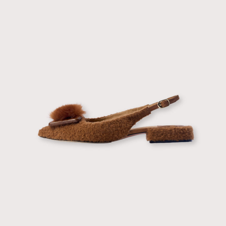 Roya Slingback Caramel by Cornelio Borda at White Label Project