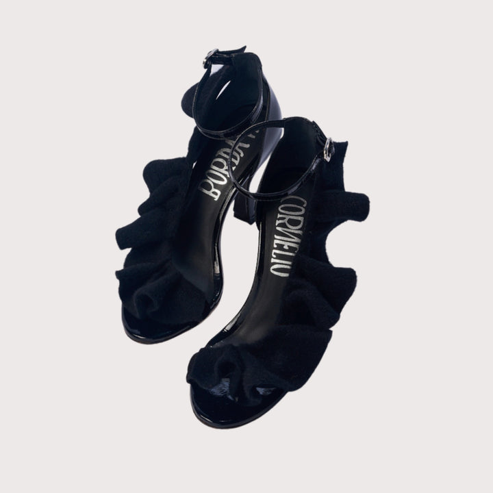 Sarbella Sandals Black by Cornelio Borda at White Label Project