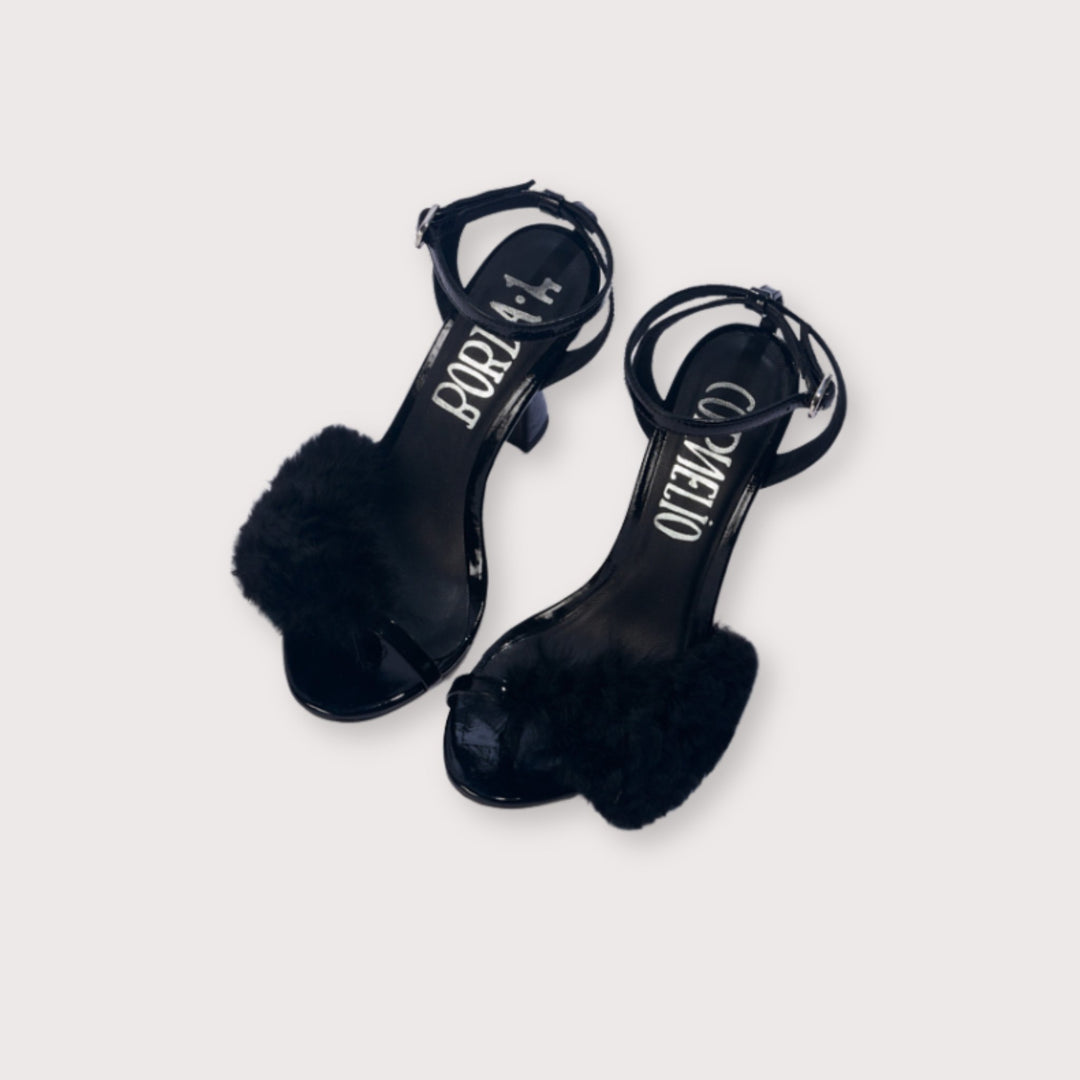 Tintina Sandals Black by Cornelio Borda at White Label Project