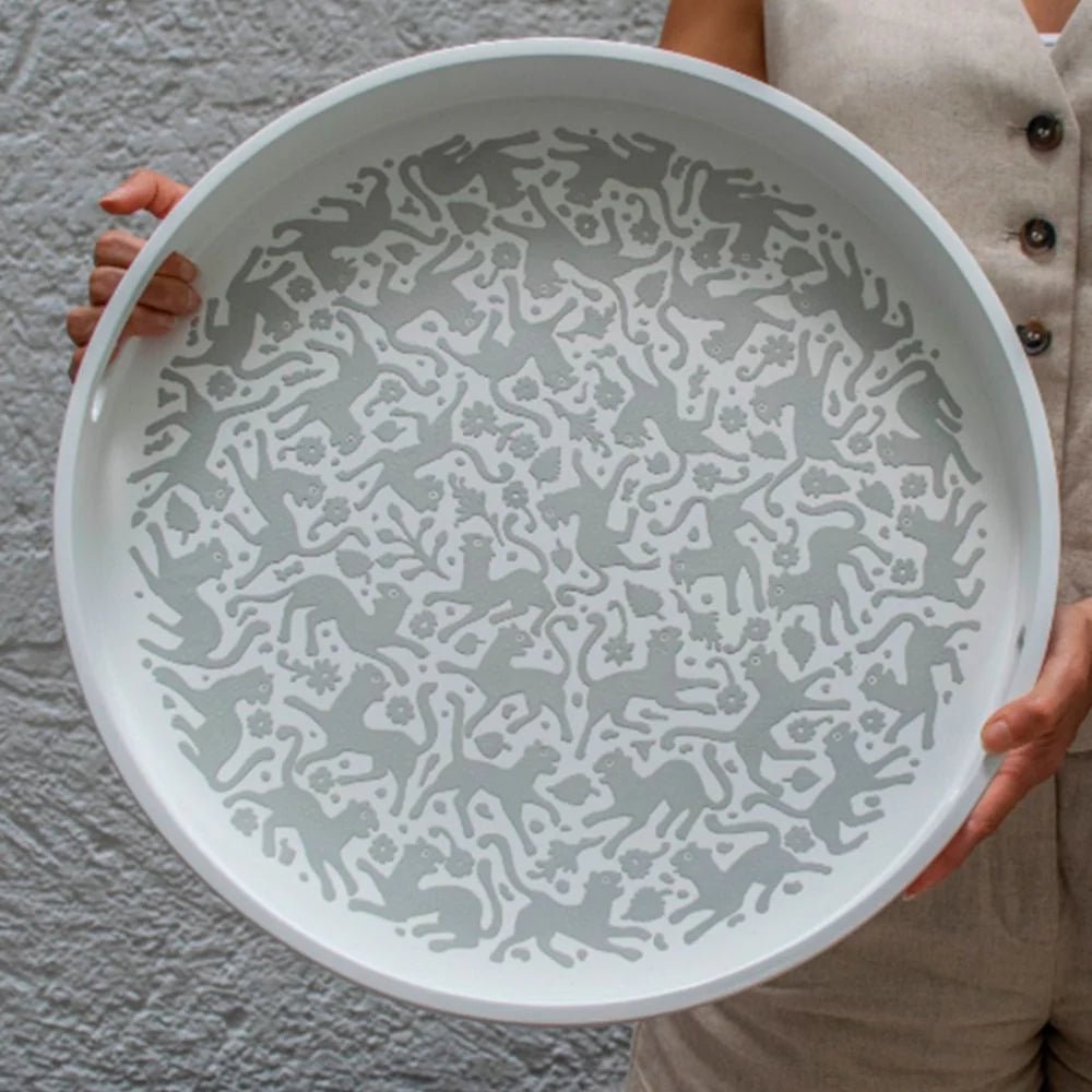 Gray Ocelot Tray by Ensamble Artesano at White Label Project