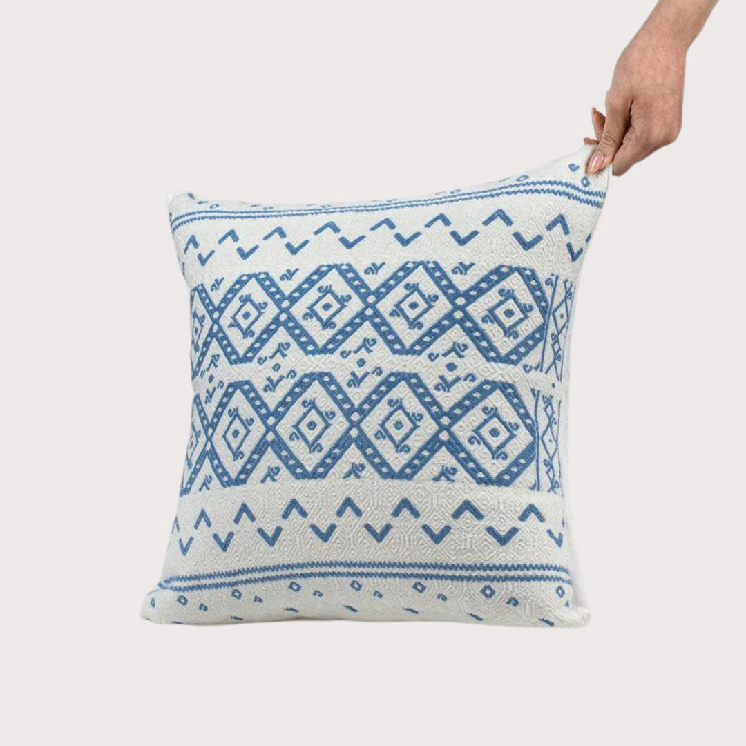 Kaomtealhucum Cushion Cover 40x40 Blue by Ensamble Artesano at White Label Project