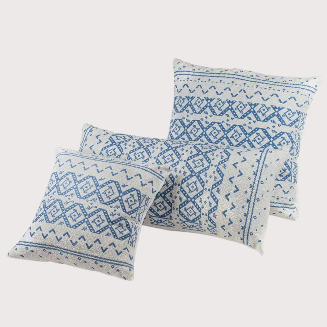 Kaomtealhucum Cushion Cover 40x40 Blue by Ensamble Artesano at White Label Project