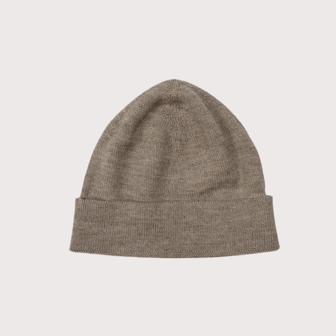 Alpaca Wool Beanie - Taupe by Folkdays at White Label Project