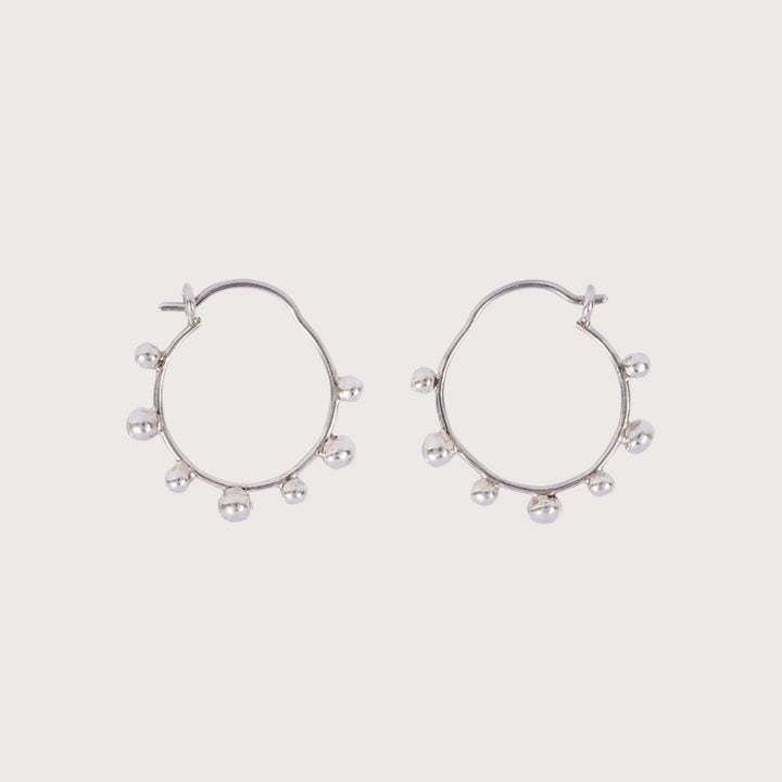 Big Bubble Hoops - Silver by Folkdays at White Label Project