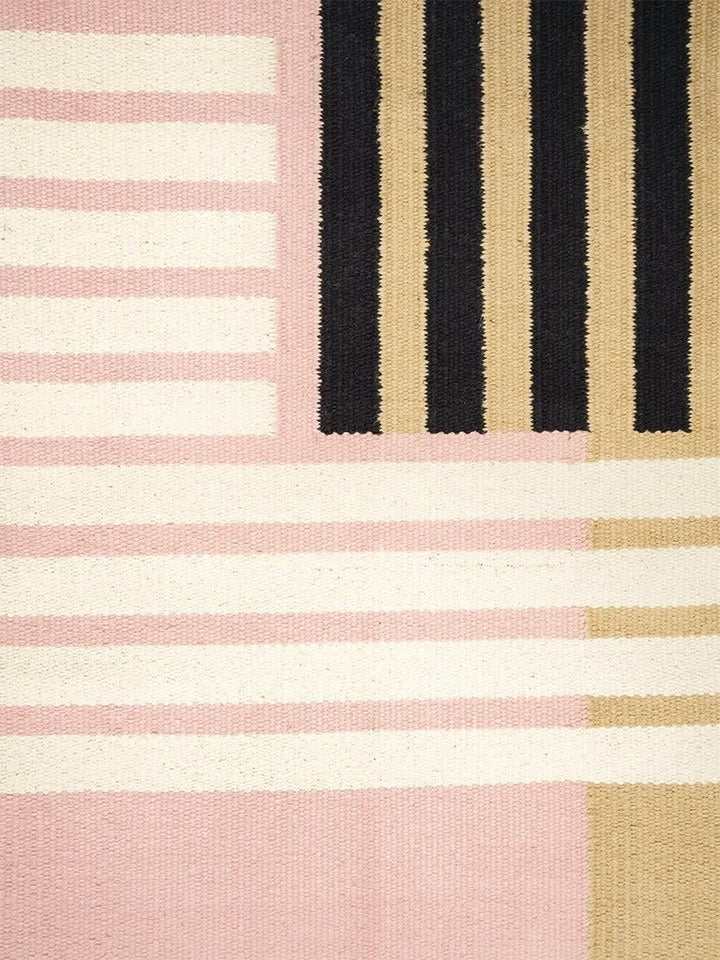 Cotton Carpet Geometric Small - Pink by Folkdays at White Label Project