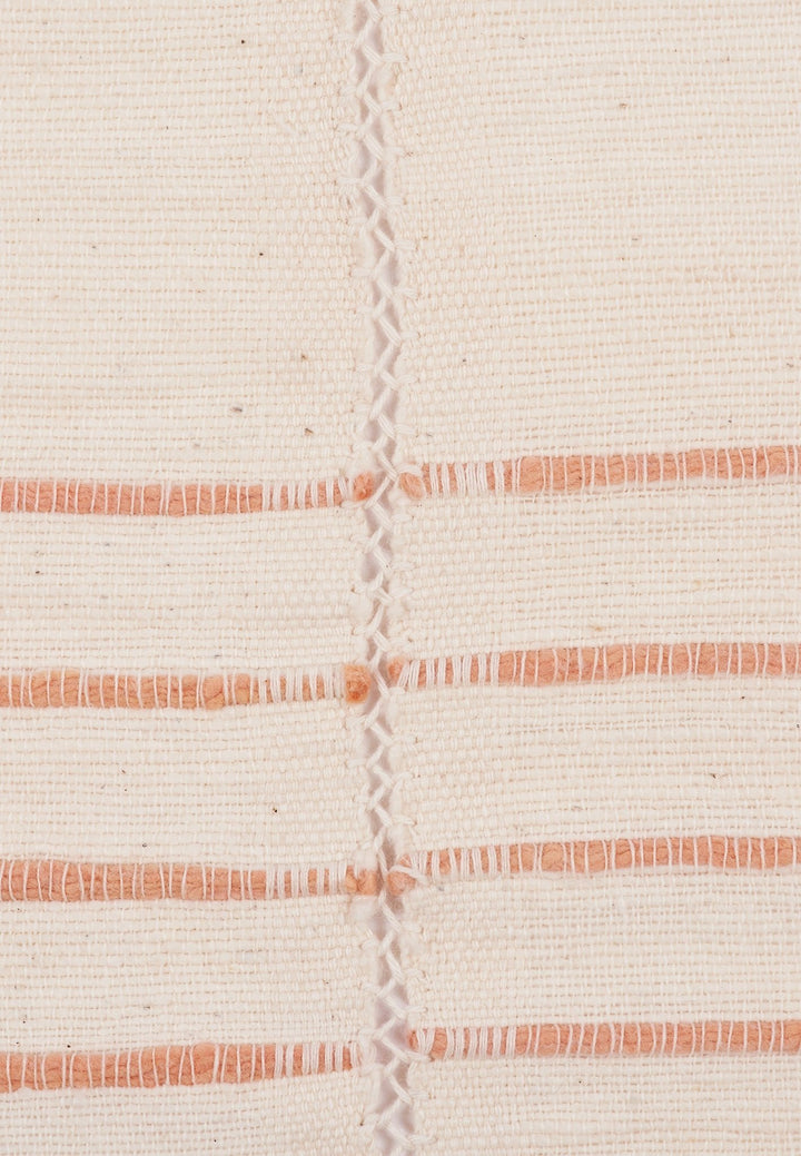 Hand - Woven Picnic Blanket - Beige/Orange by Folkdays at White Label Project