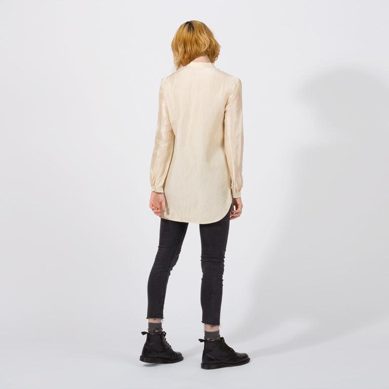 Sothy Silk Blouse - Beige by Folkdays at White Label Project