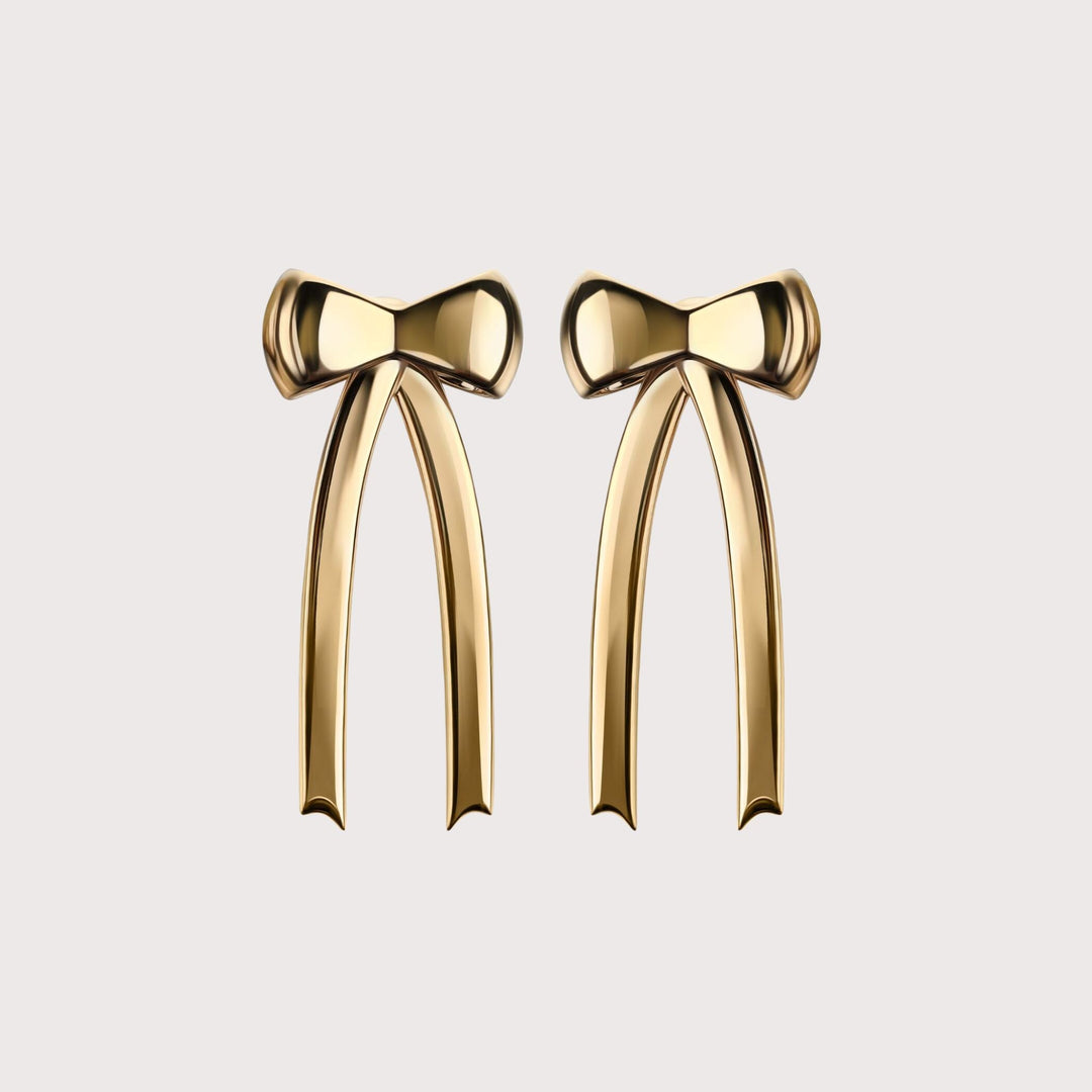 Bow Earrings - Gold by Gunia Project at White Label Project