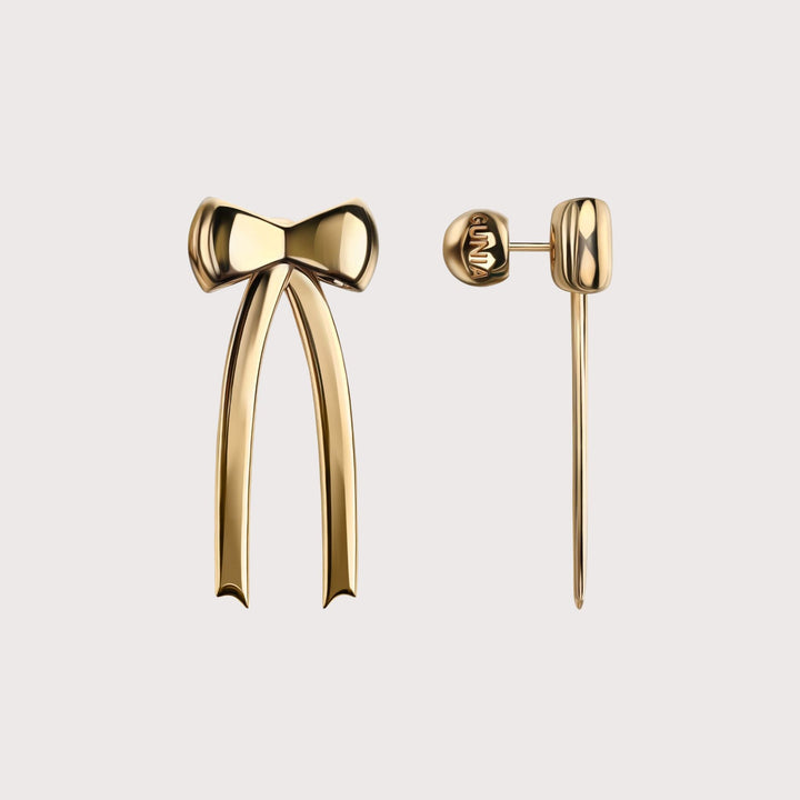 Bow Earrings - Gold by Gunia Project at White Label Project