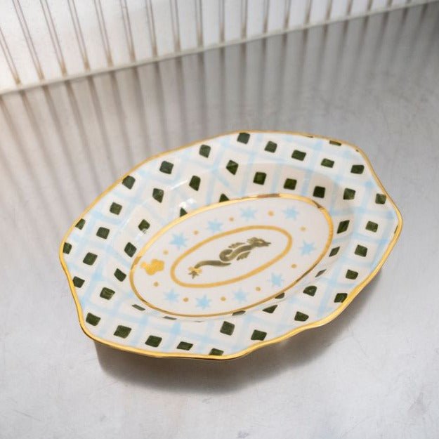 Curvy Plate with Dragon by Gunia Project at White Label Project