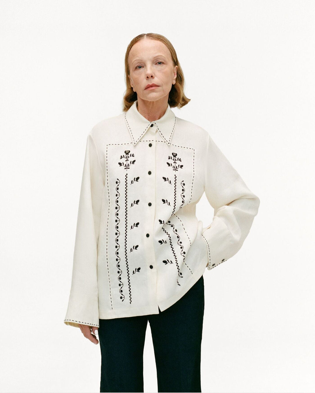 Ruta Embroidered Shirt by Gunia Project at White Label Project