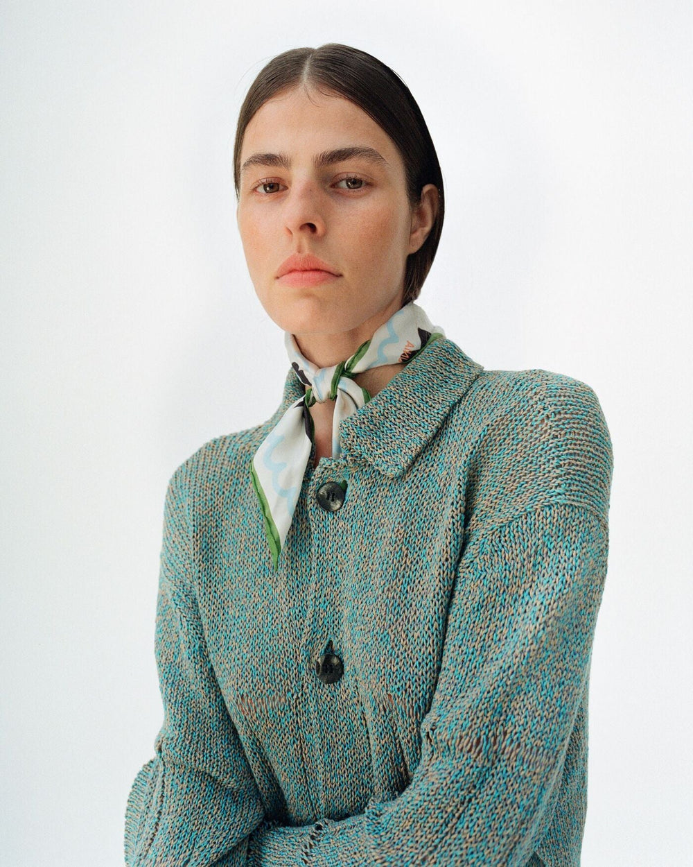 Scarf - Green Trim by Gunia Project at White Label Project