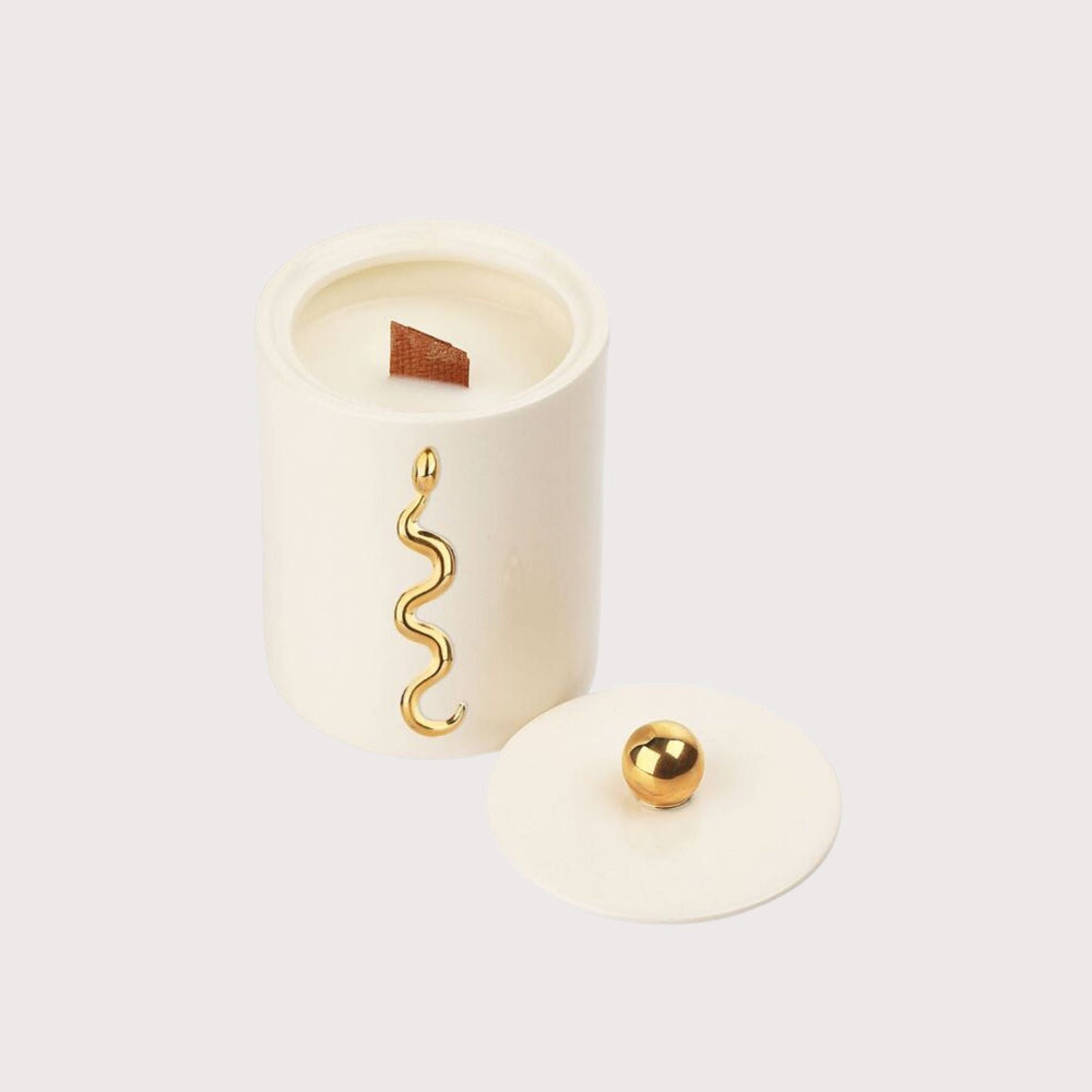 Serpent Glass Candle Milk by Gunia Project at White Label Project