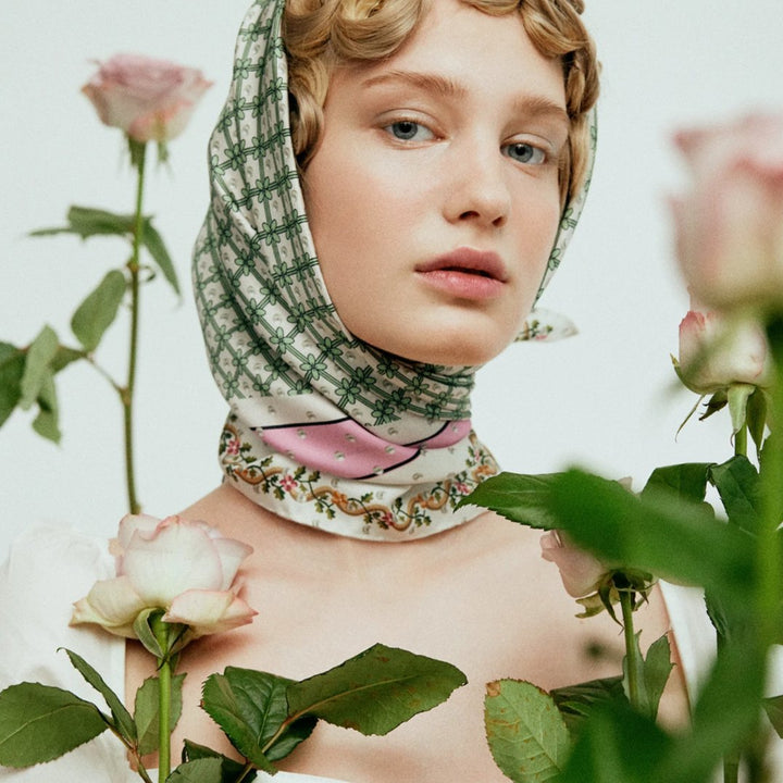 Silk Scarf — Floral Ornaments by Gunia Project at White Label Project