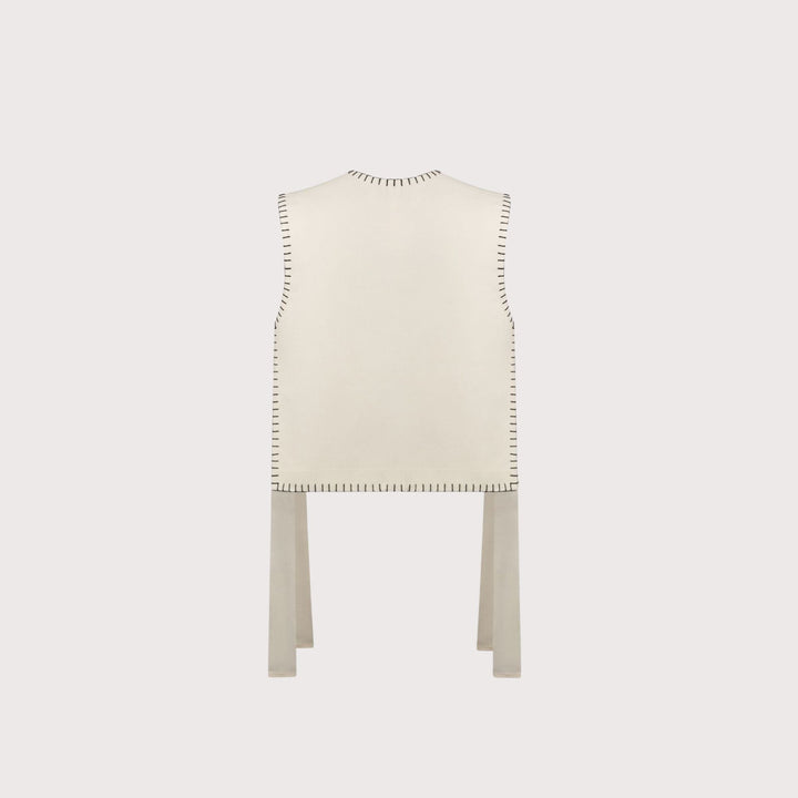 Vatslava Embroidered Vest by Gunia Project at White Label Project