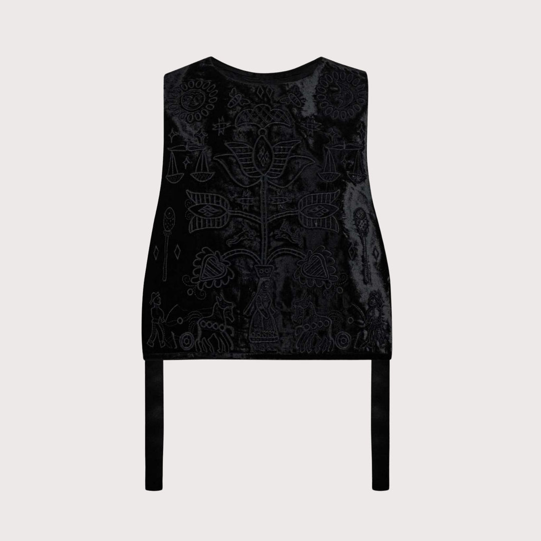 Vest Velvet Embroidered by Gunia Project at White Label Project