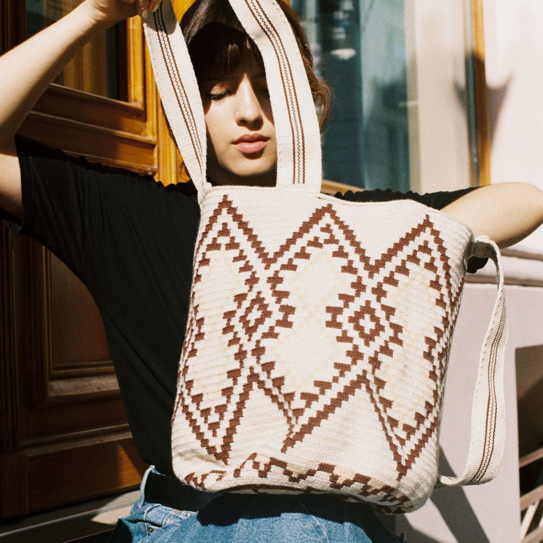 Wayuu Sand Bag - Beach Bag by Hilo Sagrado at White Label Project