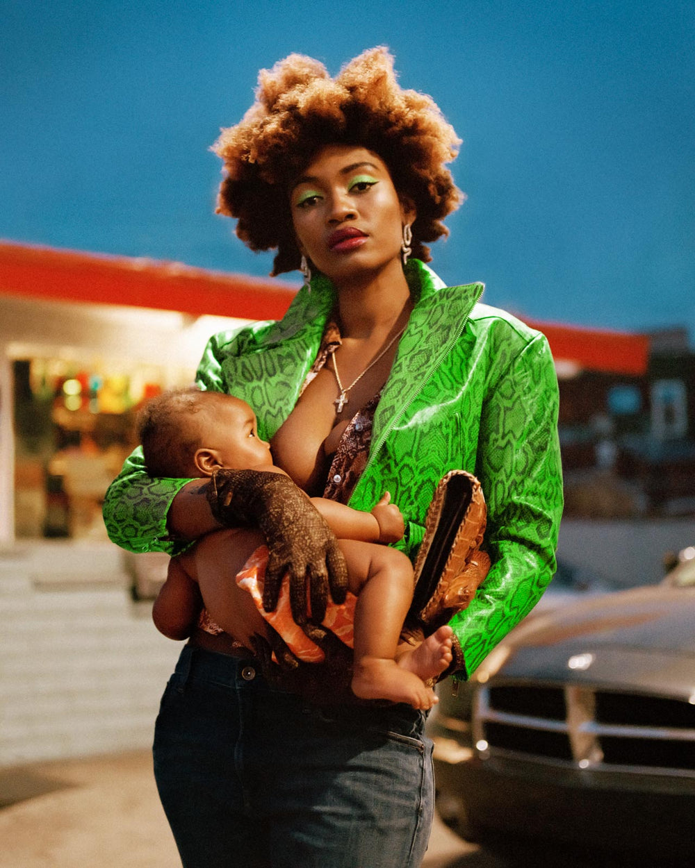 Geordan and her baby - Lois Cohen by Lois Cohen at White Label Project