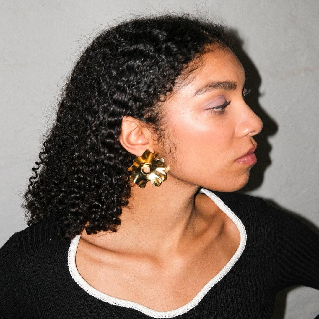 Coral Discosoma Earrings — Large by Mola Sasa at White Label Project