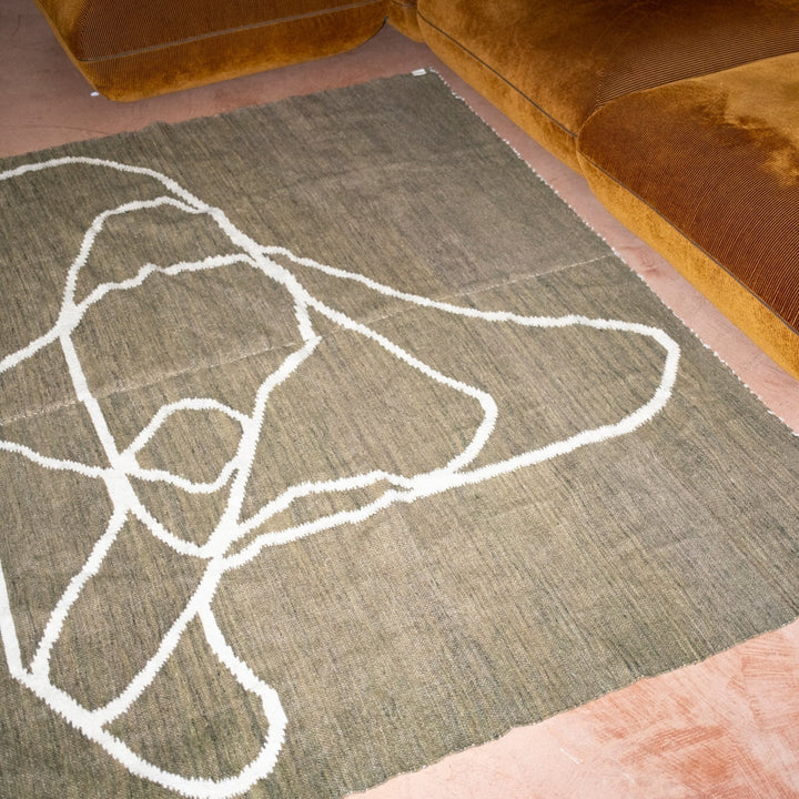 Doodle Rug Green by Nada Duele at White Label Project