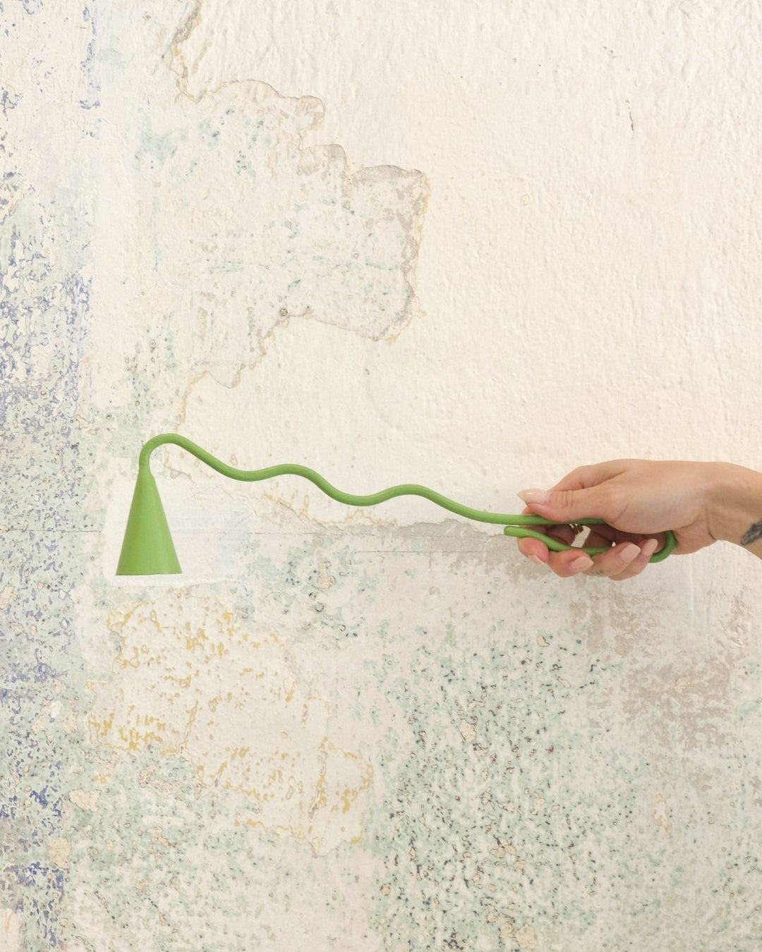 Waves Candleholder & Snuffer - Green by Nada Duele at White Label Project