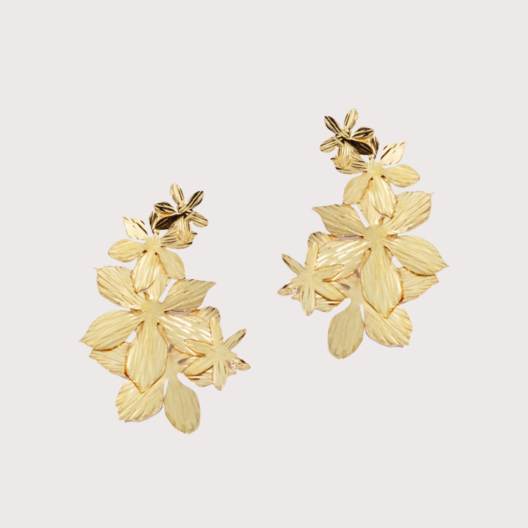 Biwa Flower Earrings by NBO at White Label Project