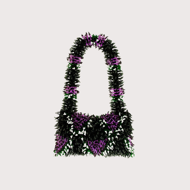 Nina Bag - Purple/Black/White by Sac De Soul at White Label Project