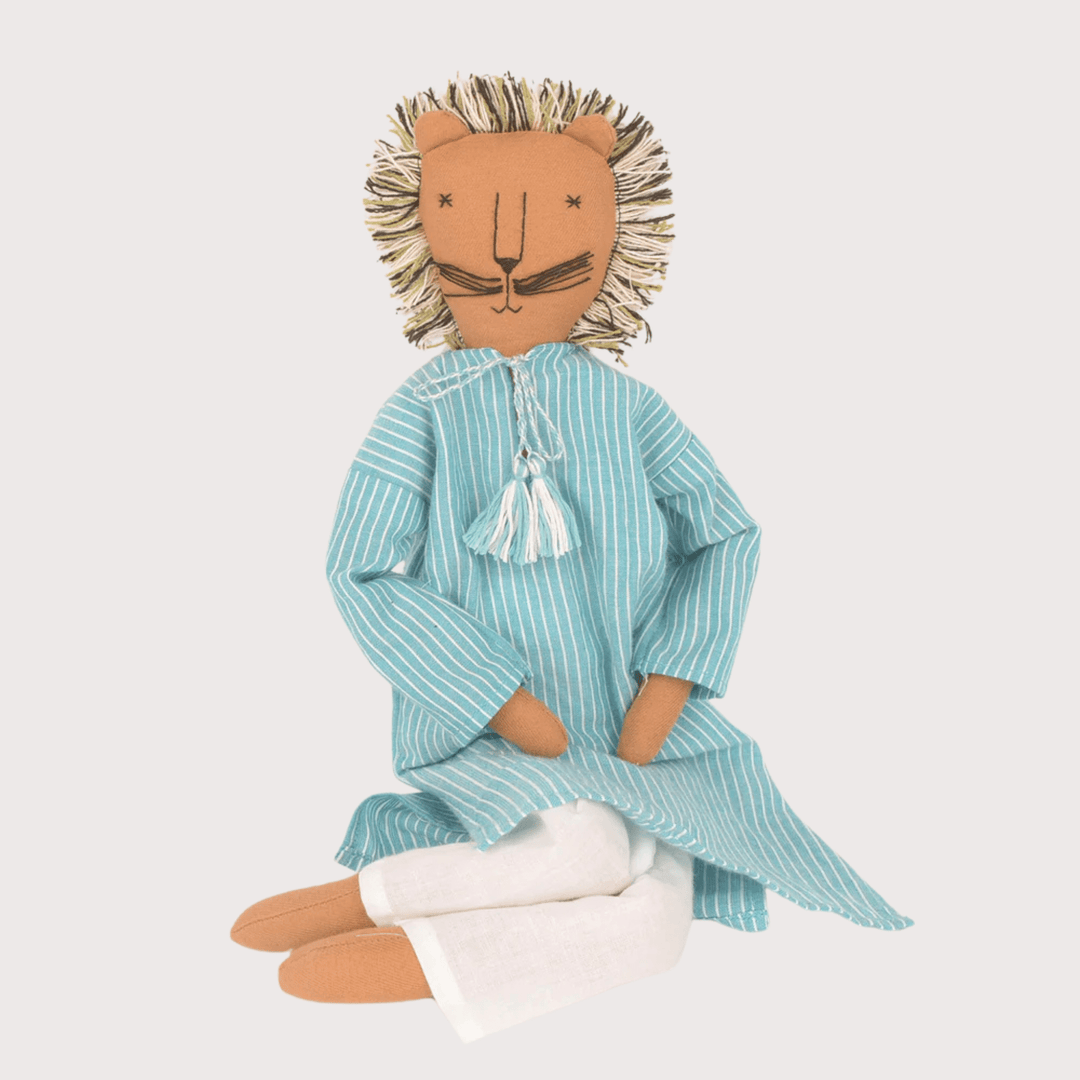 Kom the Lion Doll - Turquoise by Silaiwali at White Label Project