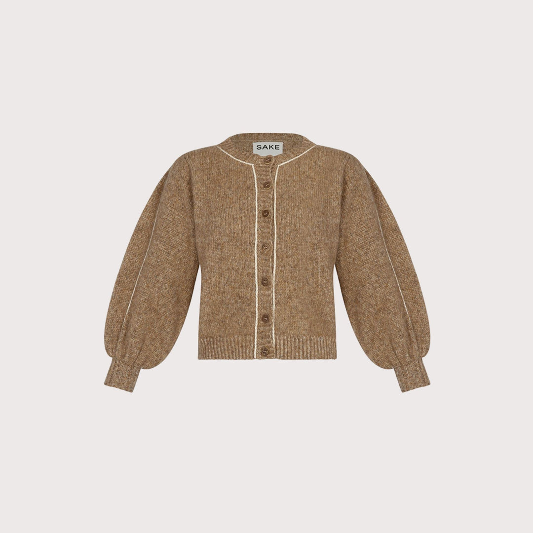 Cardigan Humantay - Light Brown by The Sake Project at White Label Project